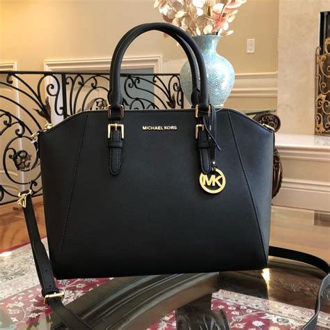 michael kors ciara large saffiano leather satchel|Michael Kors saffiano bag black.